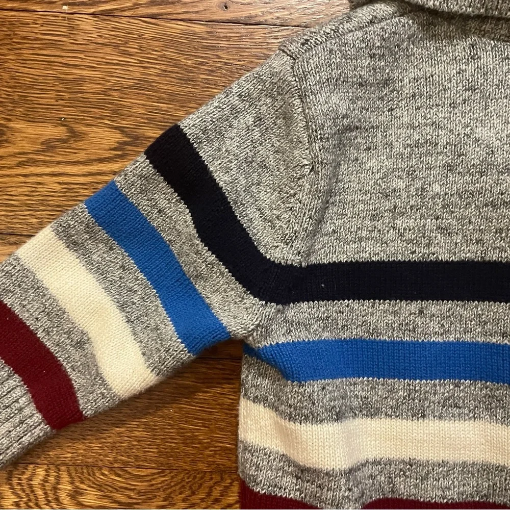 Baby Gap Gray Striped Collared Button Up Sweater Size 12-18 Months